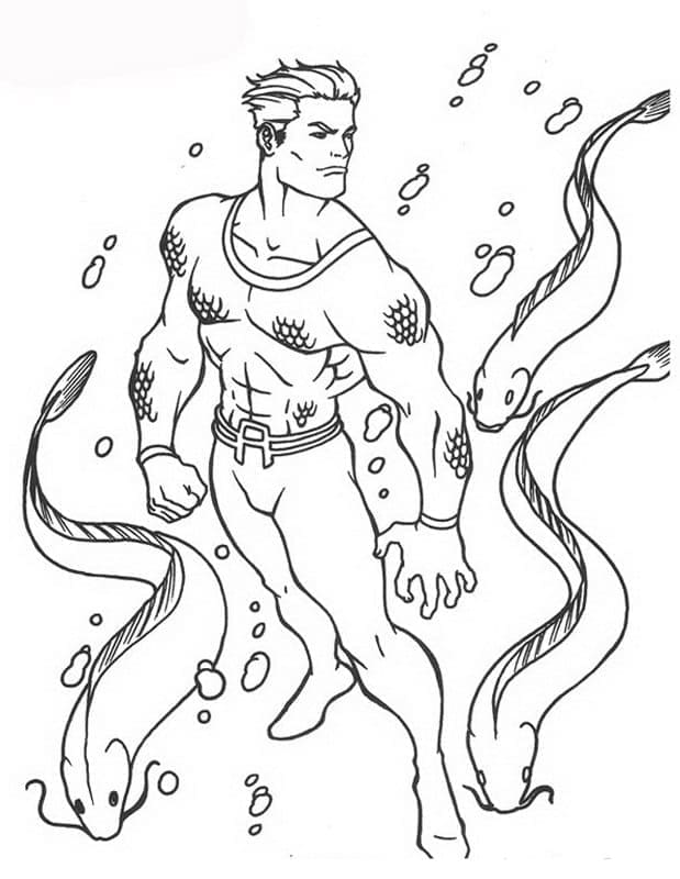 Bedava Aquaman Boyama Sayfası