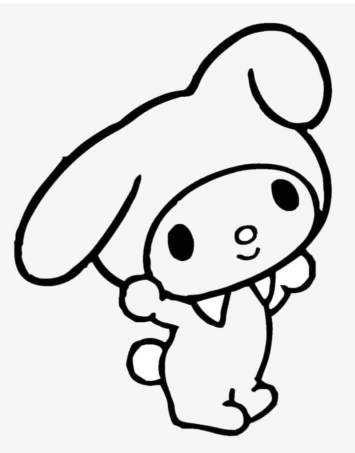 Bedava Baskı My Melody Boyama Sayfası