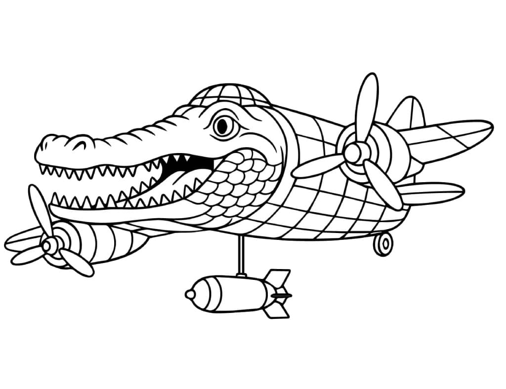 Bedava Bombardino Crocodilo Boyama Sayfası