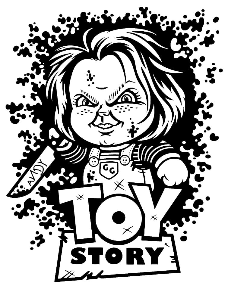 Bedava Chucky Görüntü Boyama Sayfası
