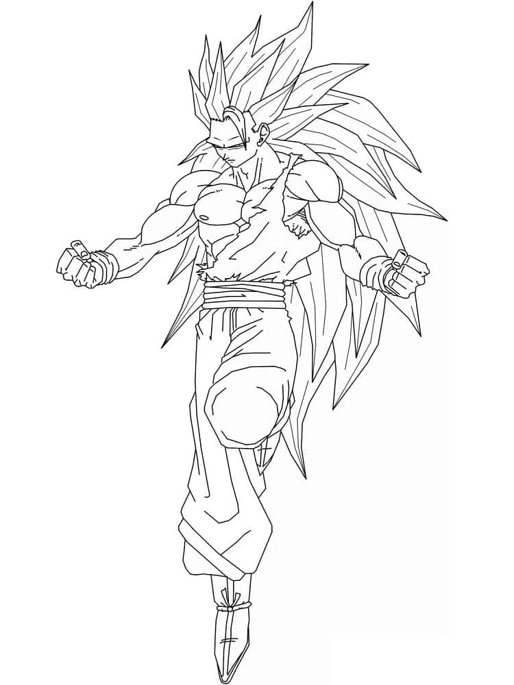 Bedava Çocuklar için Son Goku Boyama Sayfası