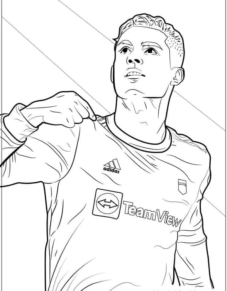 Bedava Cristiano Ronaldo Görüntü Boyama Sayfası
