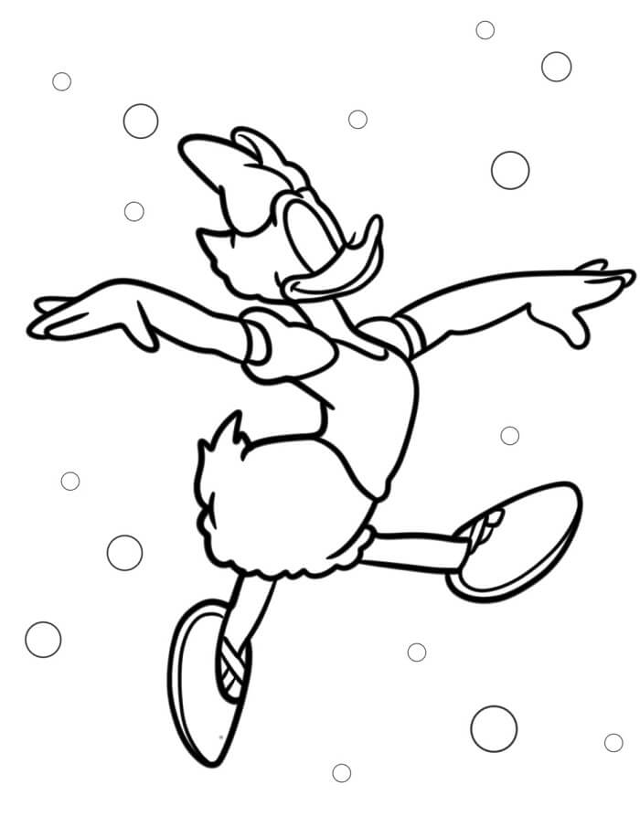 Bedava Daisy Duck yazdırılabilir Boyama Sayfası