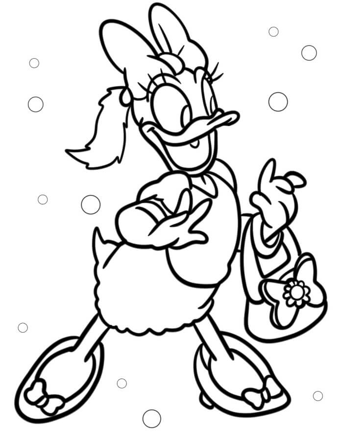 Bedava Daisy Duck yazdırmak için Boyama Sayfası