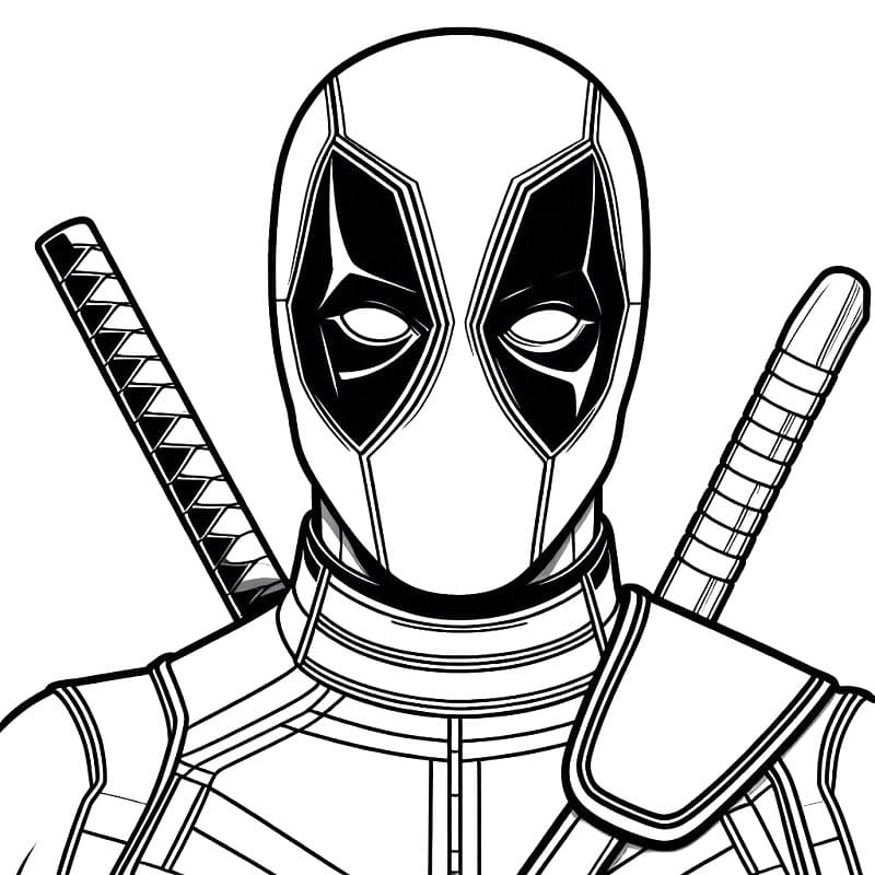 Bedava Deadpool Boyama Sayfası