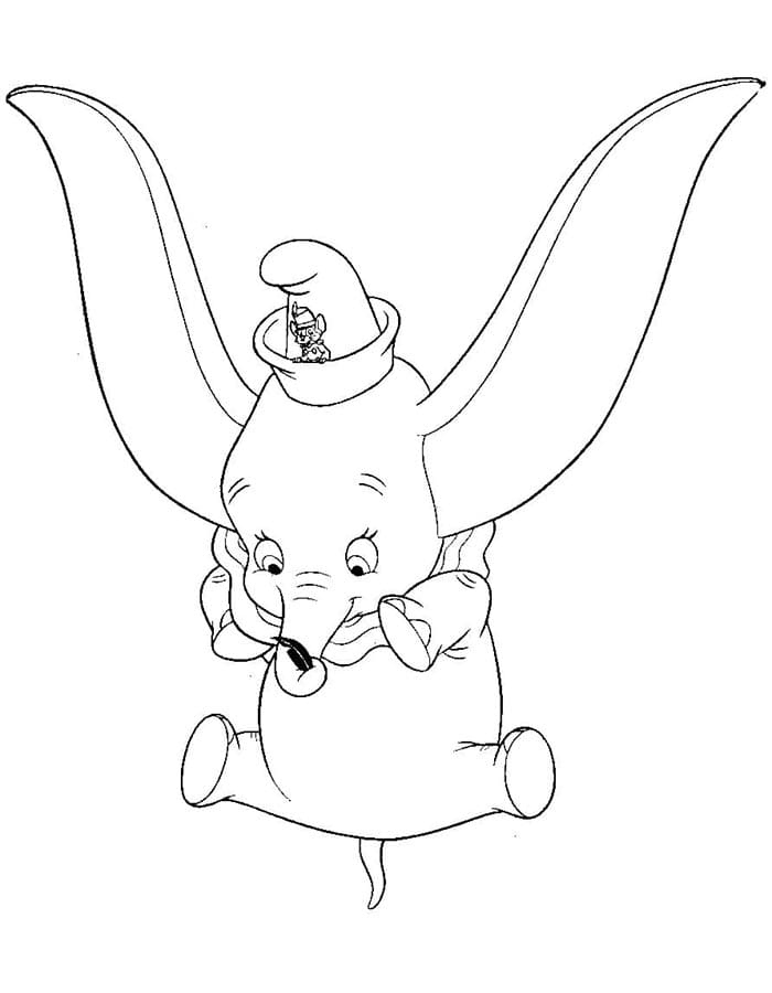 Bedava Dumbo Boyama Sayfası