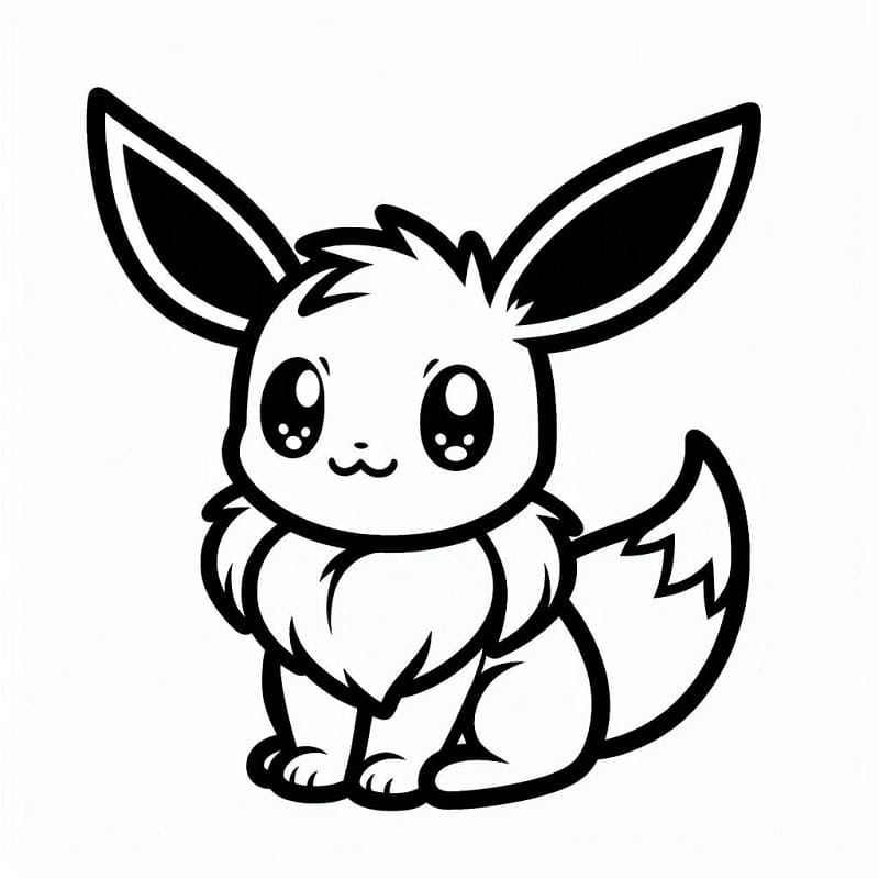 Bedava Eevee Boyama Sayfası