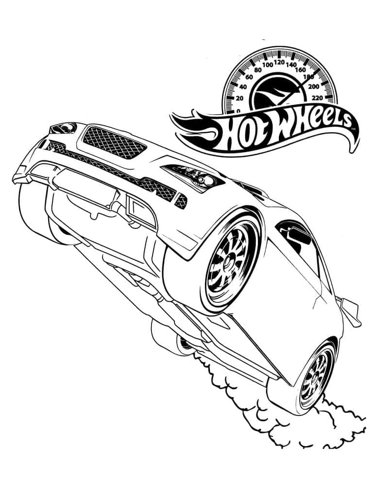 Bedava Hot Wheels çizimi Boyama Sayfası