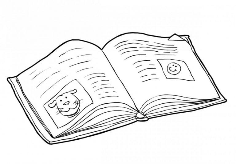 Bedava Kitap Resmi Boyama Sayfası