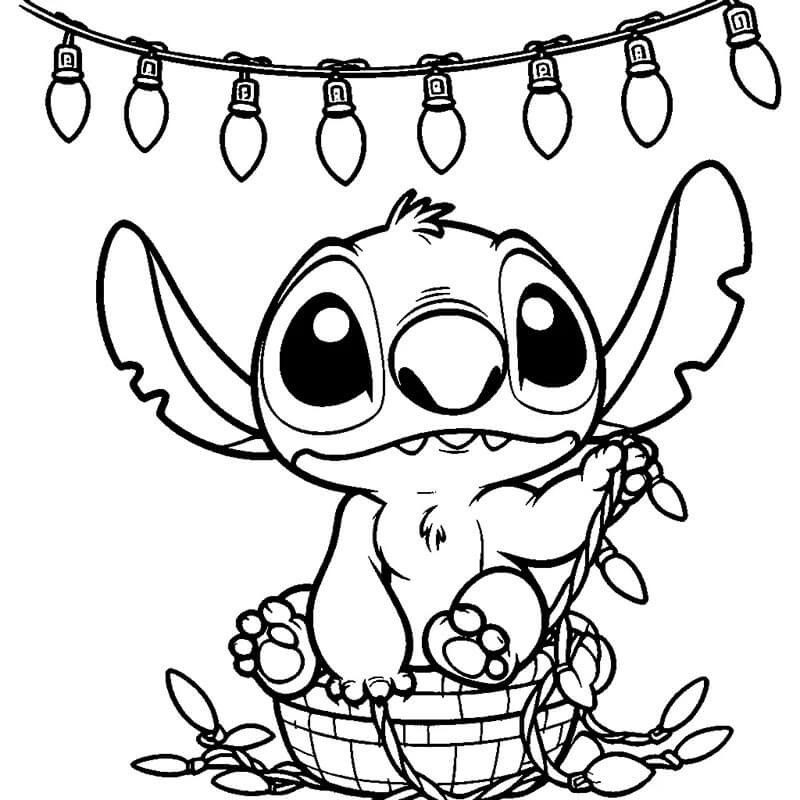Bedava Lilo ve Stitch yazdırmak için Boyama Sayfası