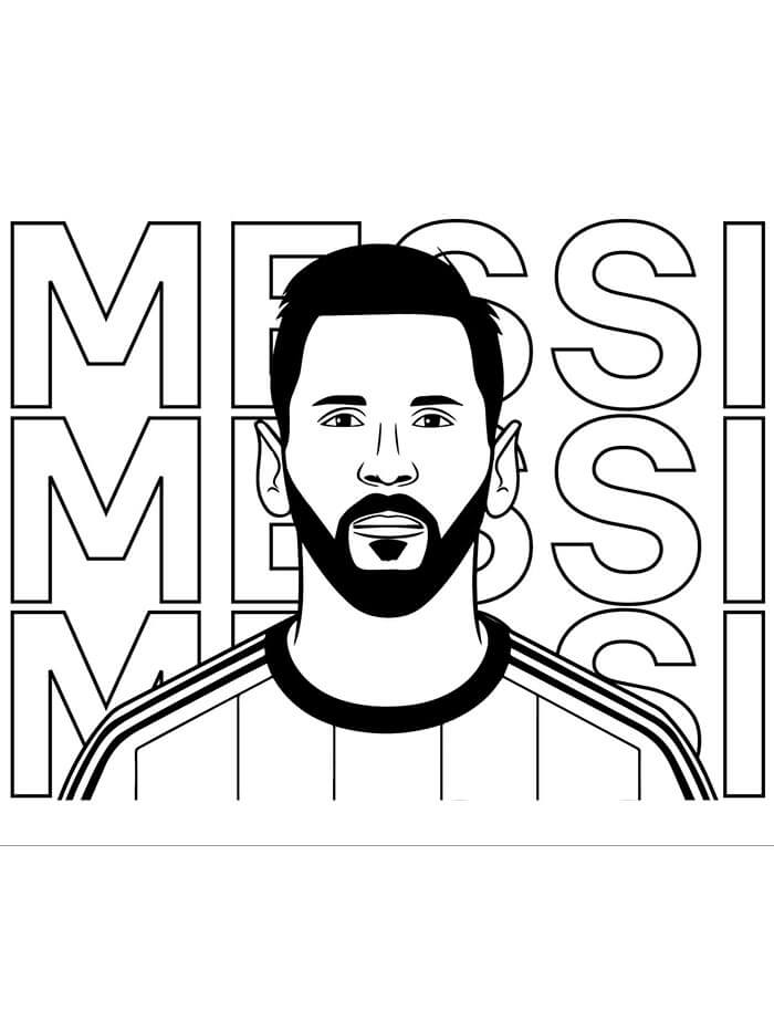Bedava Lionel Messi Görüntü Boyama Sayfası