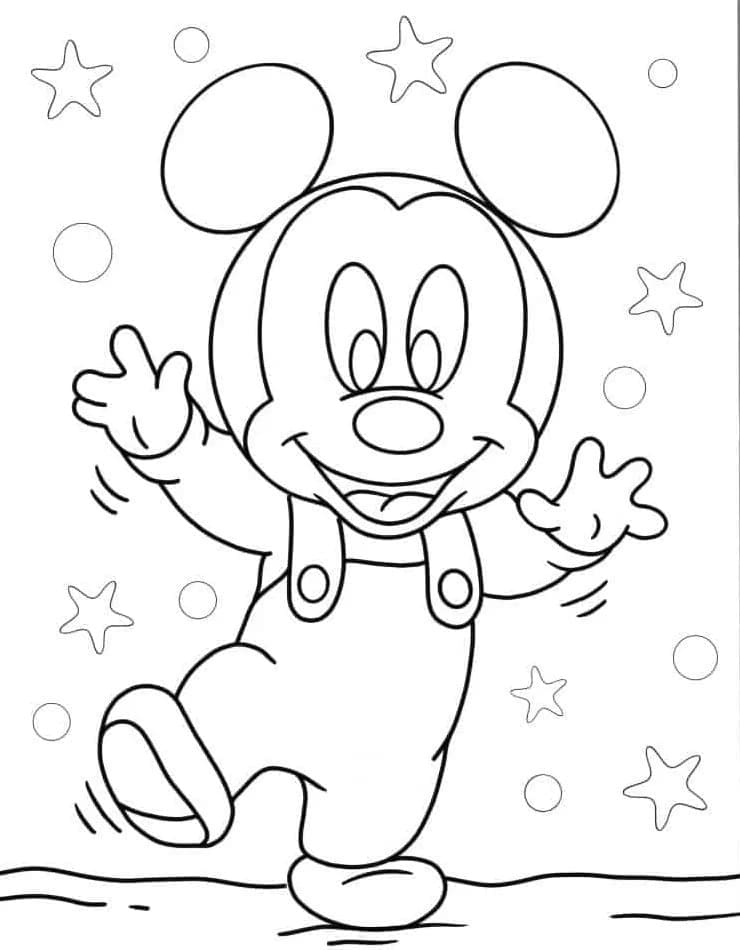 Bedava Mickey Mouse yazdırmak için Boyama Sayfası