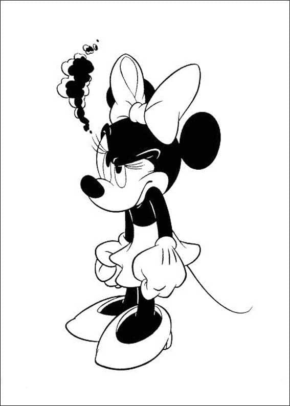 Bedava Minnie Görseli Boyama Sayfası