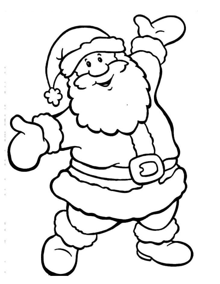 Bedava Noel Baba görseli Boyama Sayfası