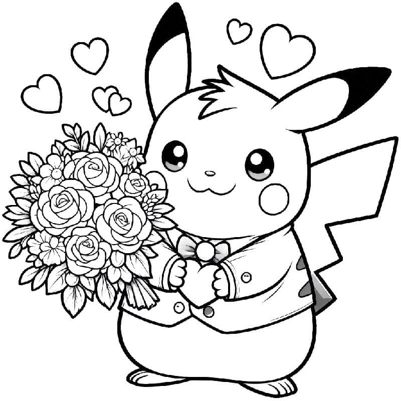 Bedava Pikachu Baskısı Boyama Sayfası