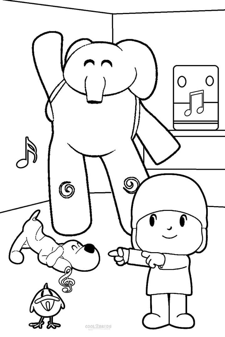 Bedava Pocoyo Boyama Sayfası