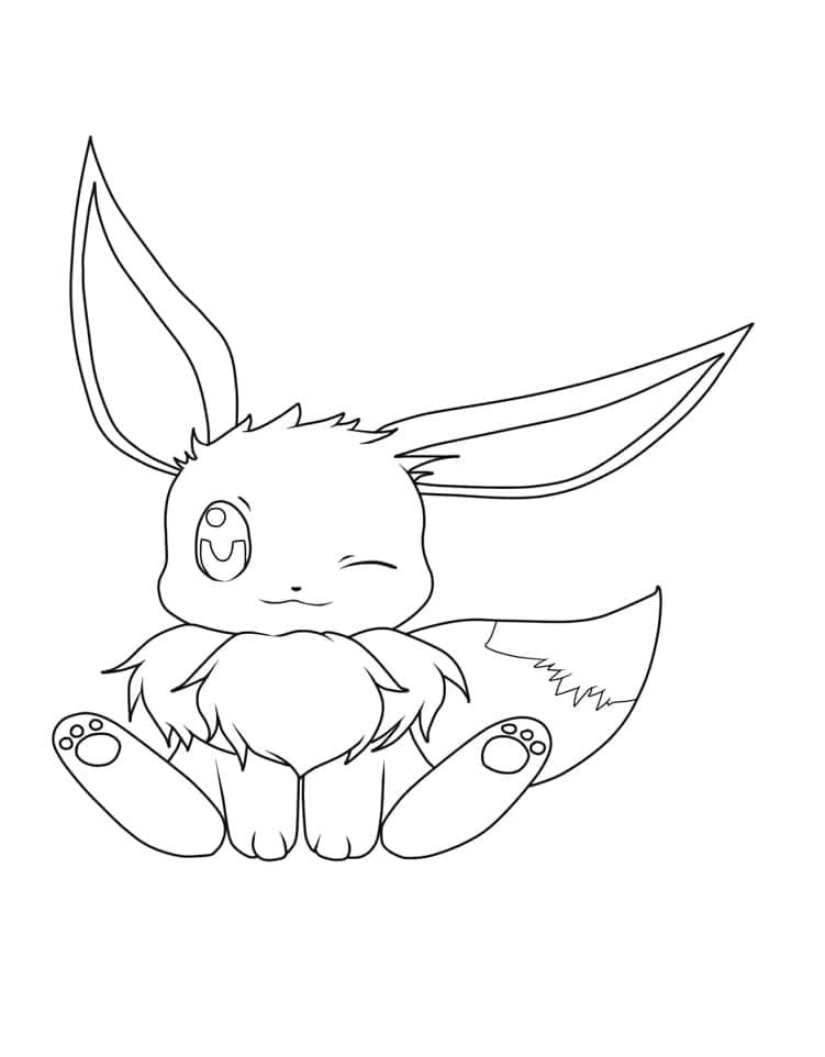 Bedava Pokemon Eevee Boyama Sayfası