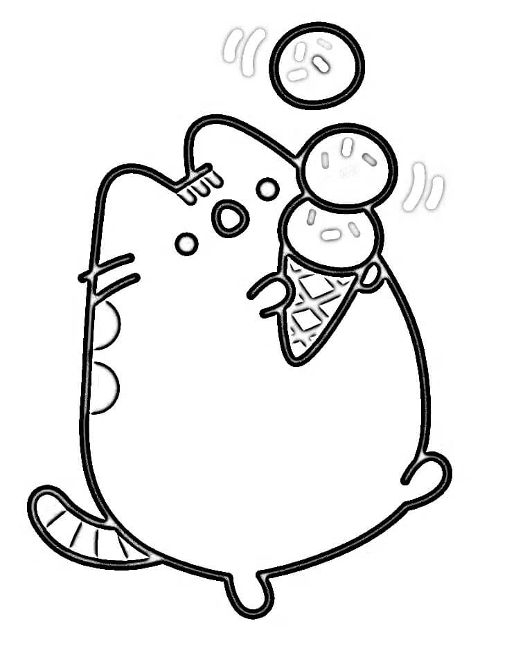 Bedava Pusheen yazdırmak için Boyama Sayfası