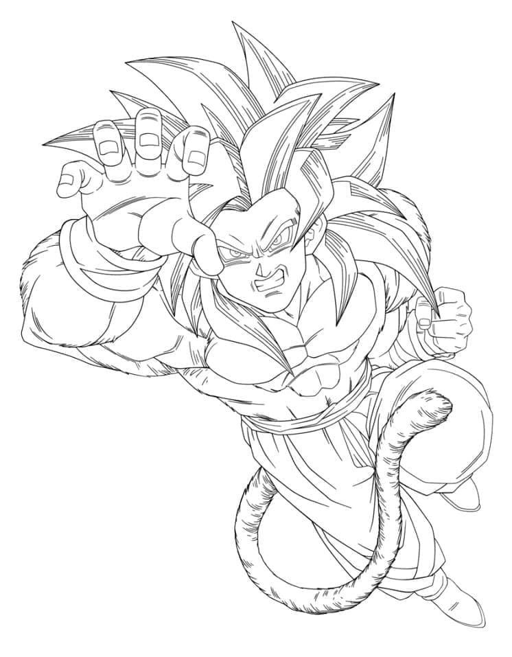 Bedava Son Goku Boyama Sayfası