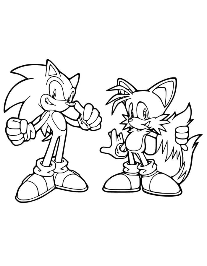 Bedava Sonic Baskısı Boyama Sayfası