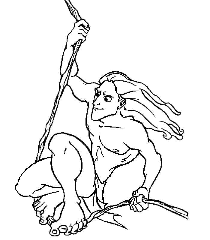 Bedava Tarzan Görseli Boyama Sayfası