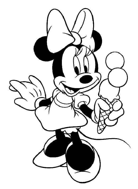 Bedava Yazdır Minnie Boyama Sayfası
