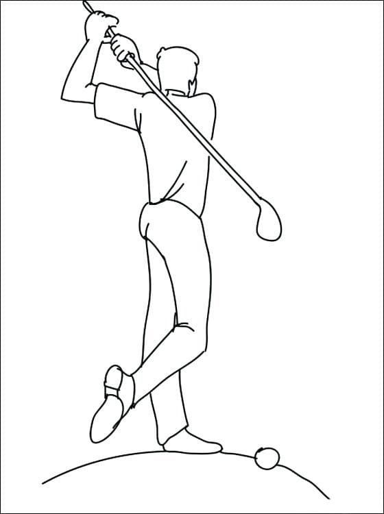 Bedava Yazdırılabilir Golf Boyama Sayfası