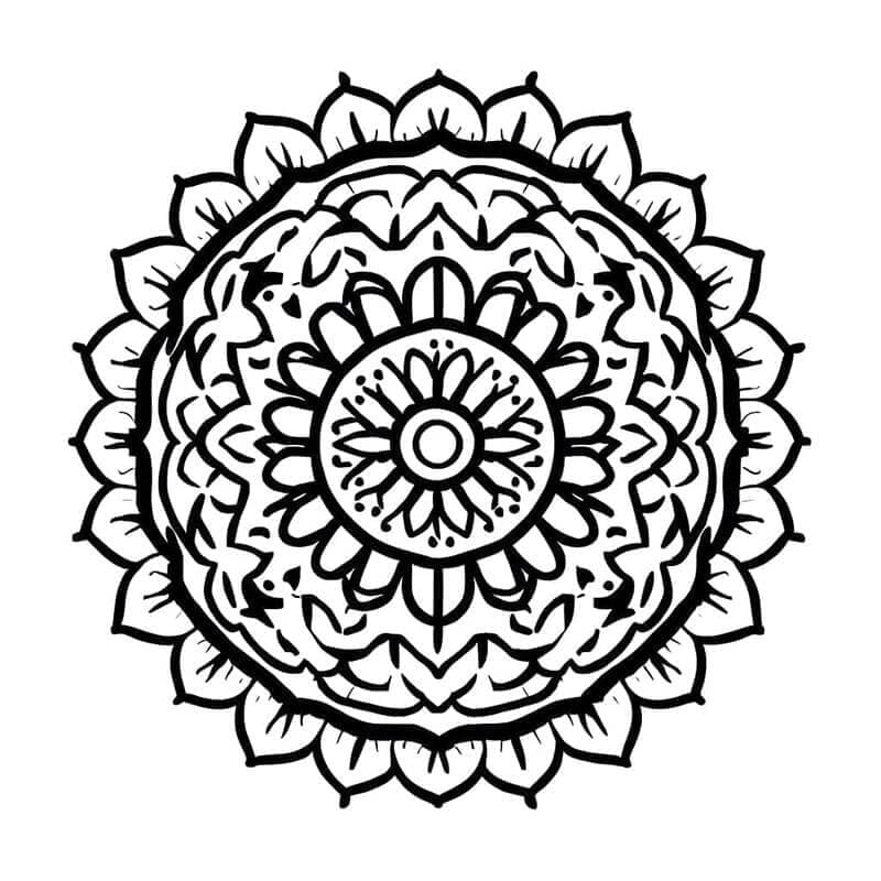 Bedava Yazdırılabilir Mandala Boyama Sayfası