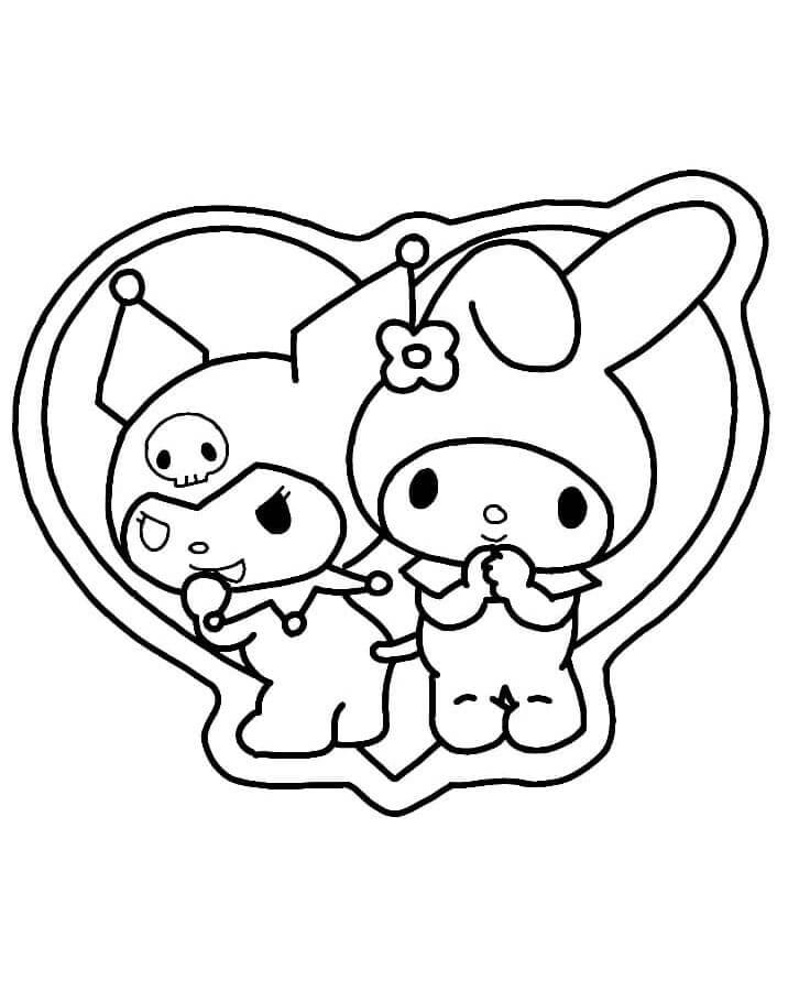 Bedava Yazdırılabilir My Melody Boyama Sayfası