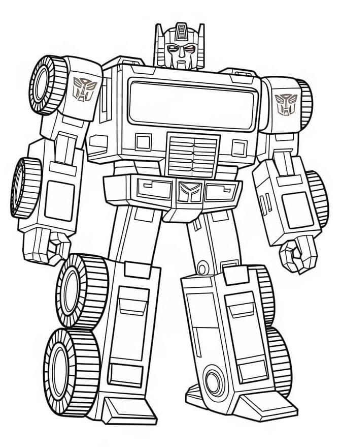 Bedava Yazdırılabilir Transformers Boyama Sayfası
