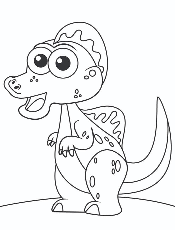 Bedava Yazdırılacak Spinosaurus Boyama Sayfası