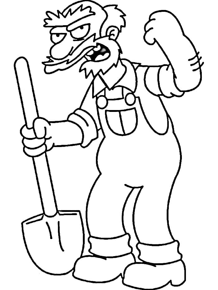 Bedava baskı Simpsonlar Boyama Sayfası