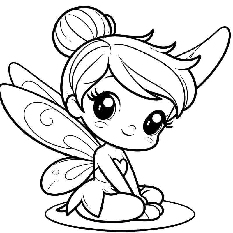 Bedava baskı Tinkerbell Boyama Sayfası