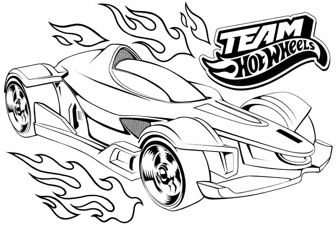 Bedava yazdırılabilir Hot Wheels resmi Boyama Sayfası