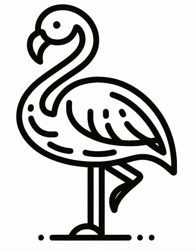 Bedava yazdırılır Flamingo Boyama Sayfası