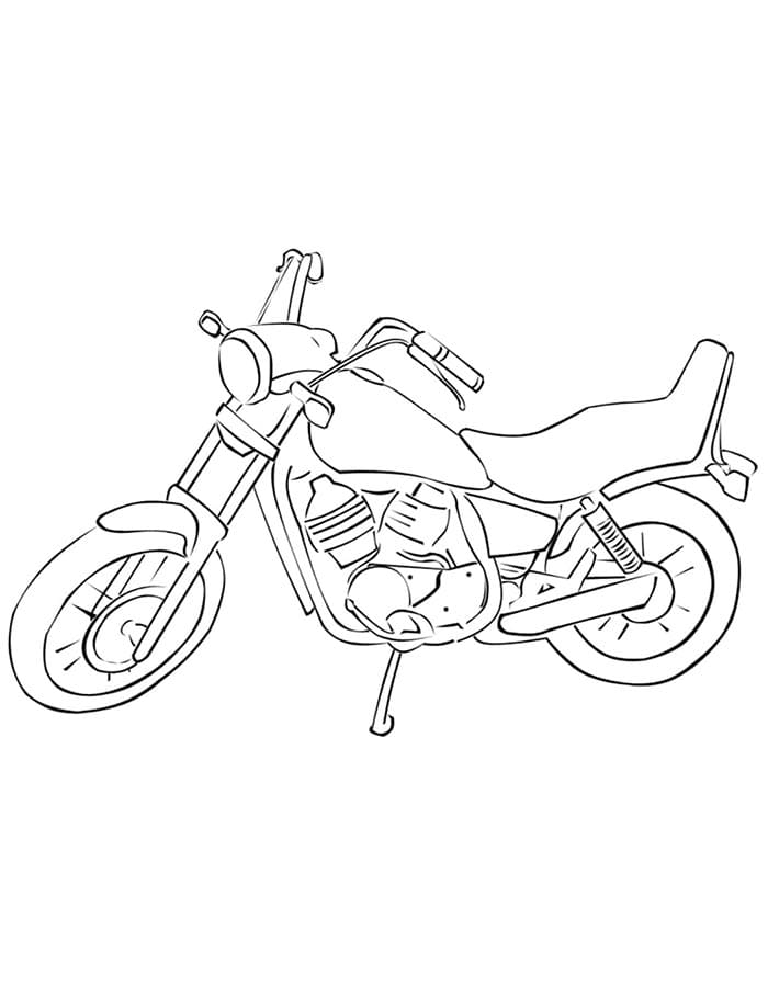 Bedelsiz Basılabilir Motosiklet Boyama Sayfası