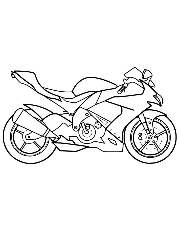 Bedelsiz Basılacak Motosiklet Boyama Sayfası