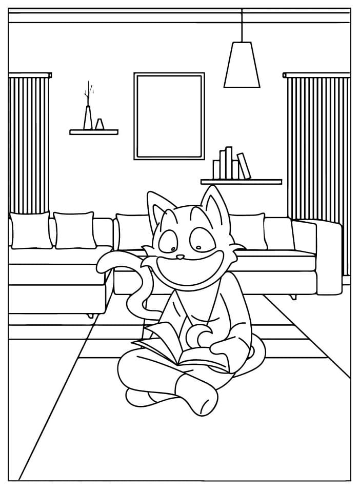Bedelsiz Catnap Baskısı Boyama Sayfası