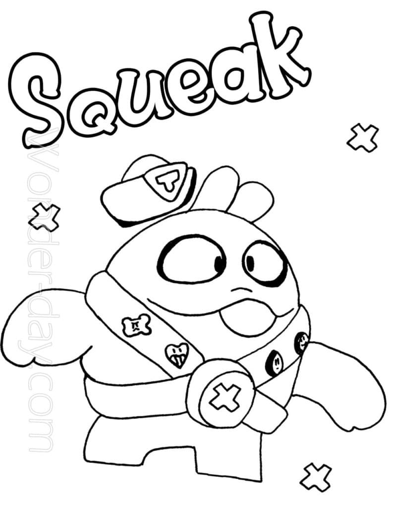 Bedelsiz Çocuklar İçin Brawl Stars Boyama Sayfası