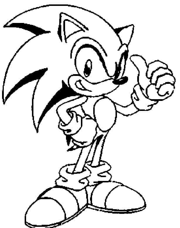 Bedelsiz Çocuklar İçin Sonic Boyama Sayfası