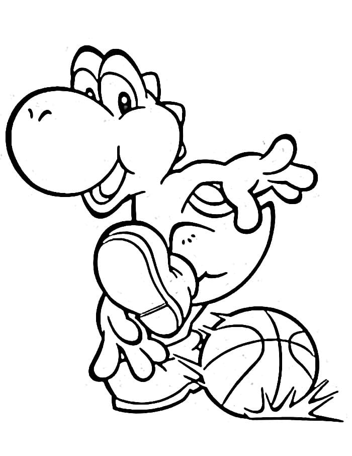 Bedelsiz Çocuklar İçin Yoshi Boyama Sayfası