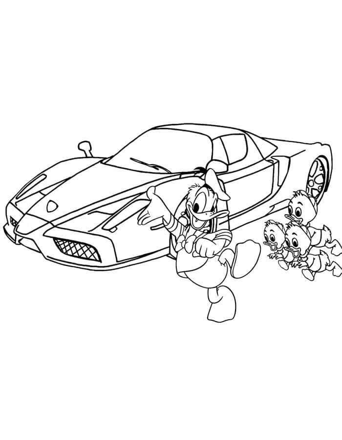Bedelsiz Lamborghini Görüntüsü Boyama Sayfası