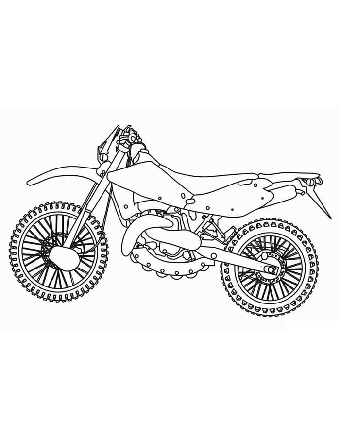 Bedelsiz Motosiklet Görüntüsü Boyama Sayfası