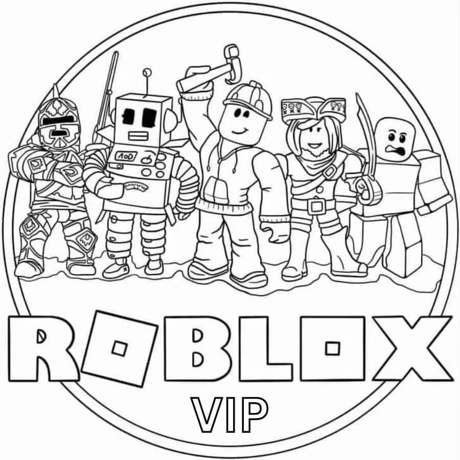 Bedelsiz Roblox Baskısı Boyama Sayfası