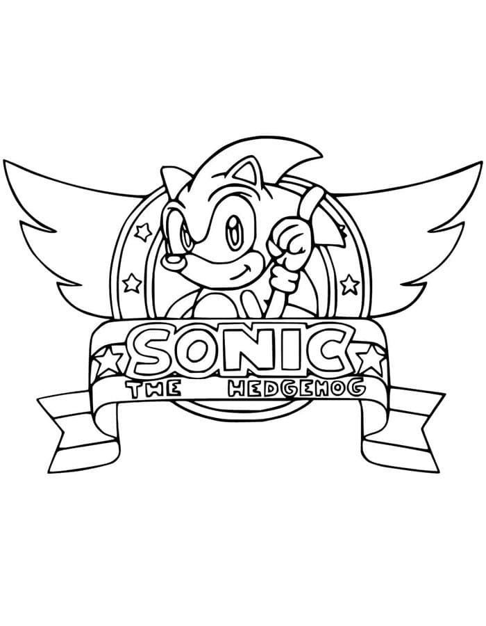 Bedelsiz Sonic Baskısı Boyama Sayfası