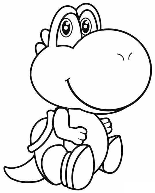 Bedelsiz Yoshi Baskısı Boyama Sayfası