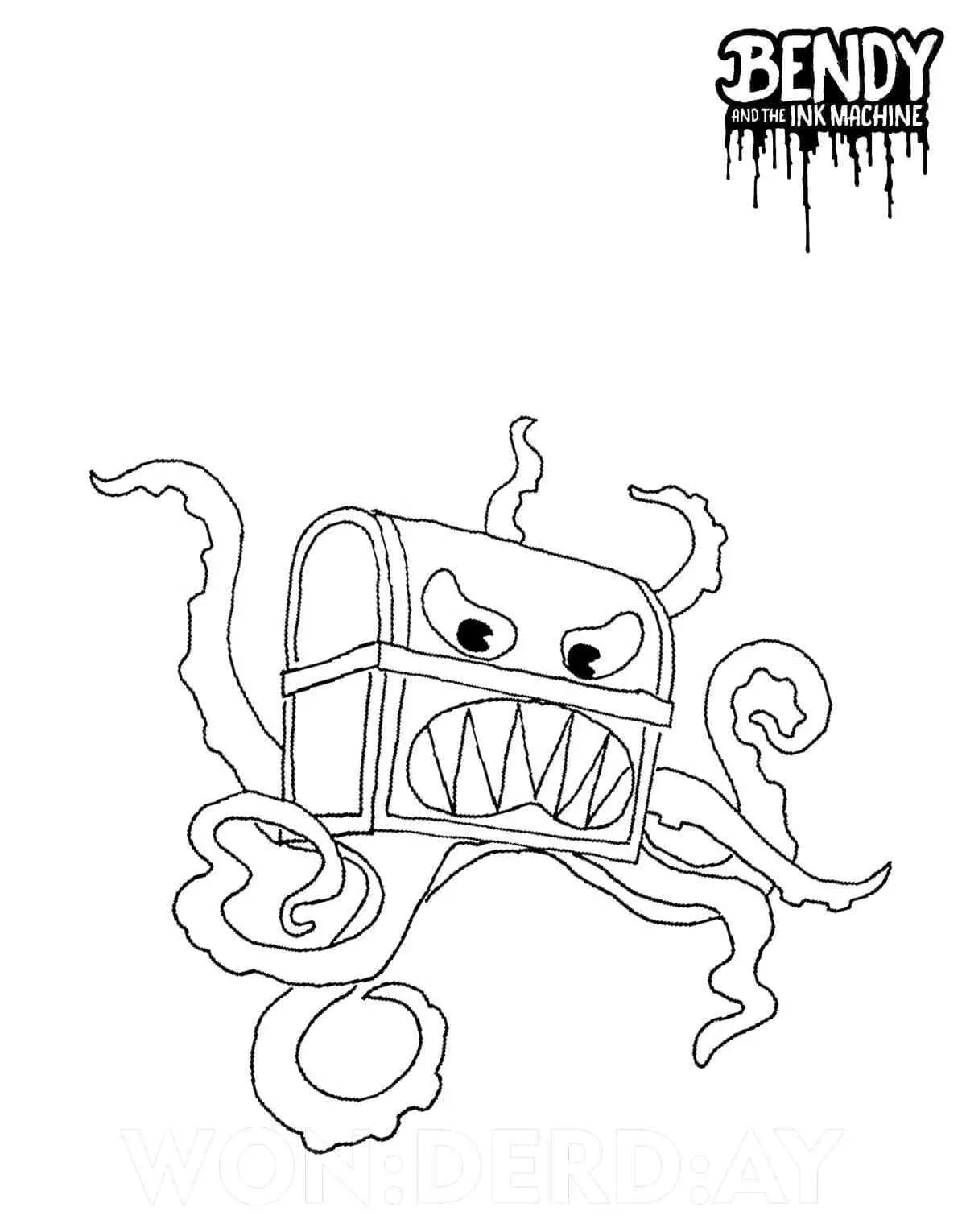 Bendy (5) Boyama Sayfası