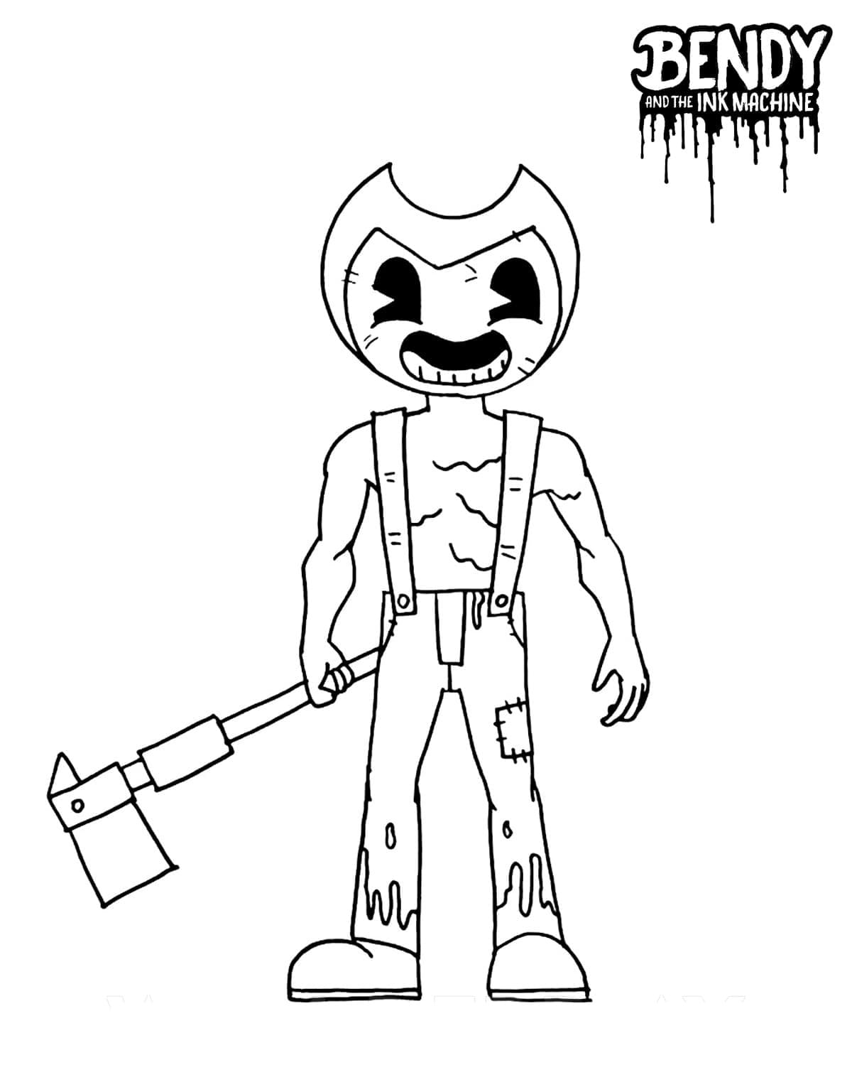 Bendy (7) Boyama Sayfası