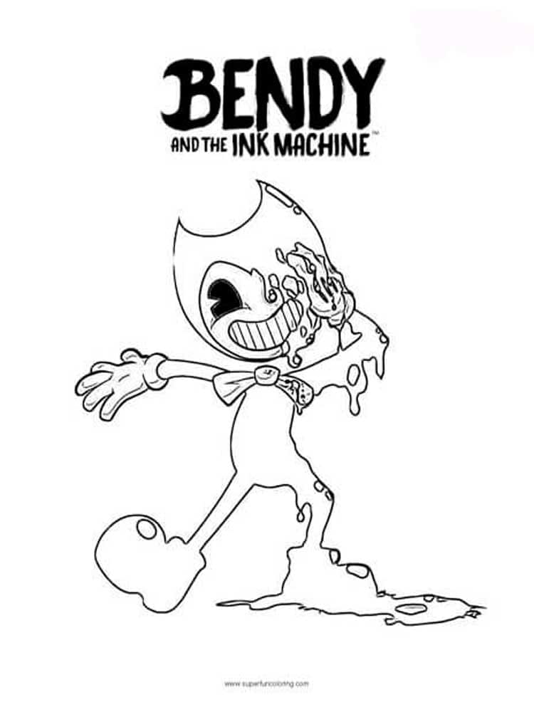 Bendy Boyama İçin Boyama Sayfası