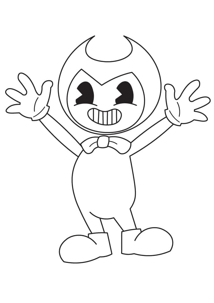 Bendy Çocuklar İçin Yazdırılabilir Boyama Sayfası